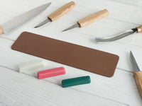 Leather Strop Kit for Knife Sharpening – Double-Sided Leather Strop with 3 Polishing Compounds – LS7P03