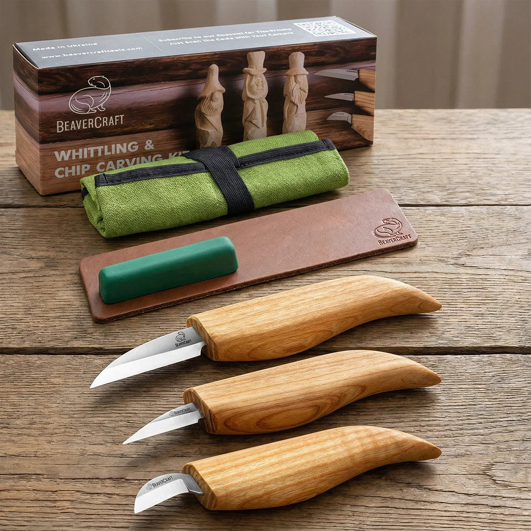 S15 – Starter Schnitz- und Kerb-Messer-Set (+Zubehör)
