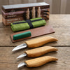 3-Piece Starter Wood Carving Set – Wood Carving Knives in Tool Roll – S15