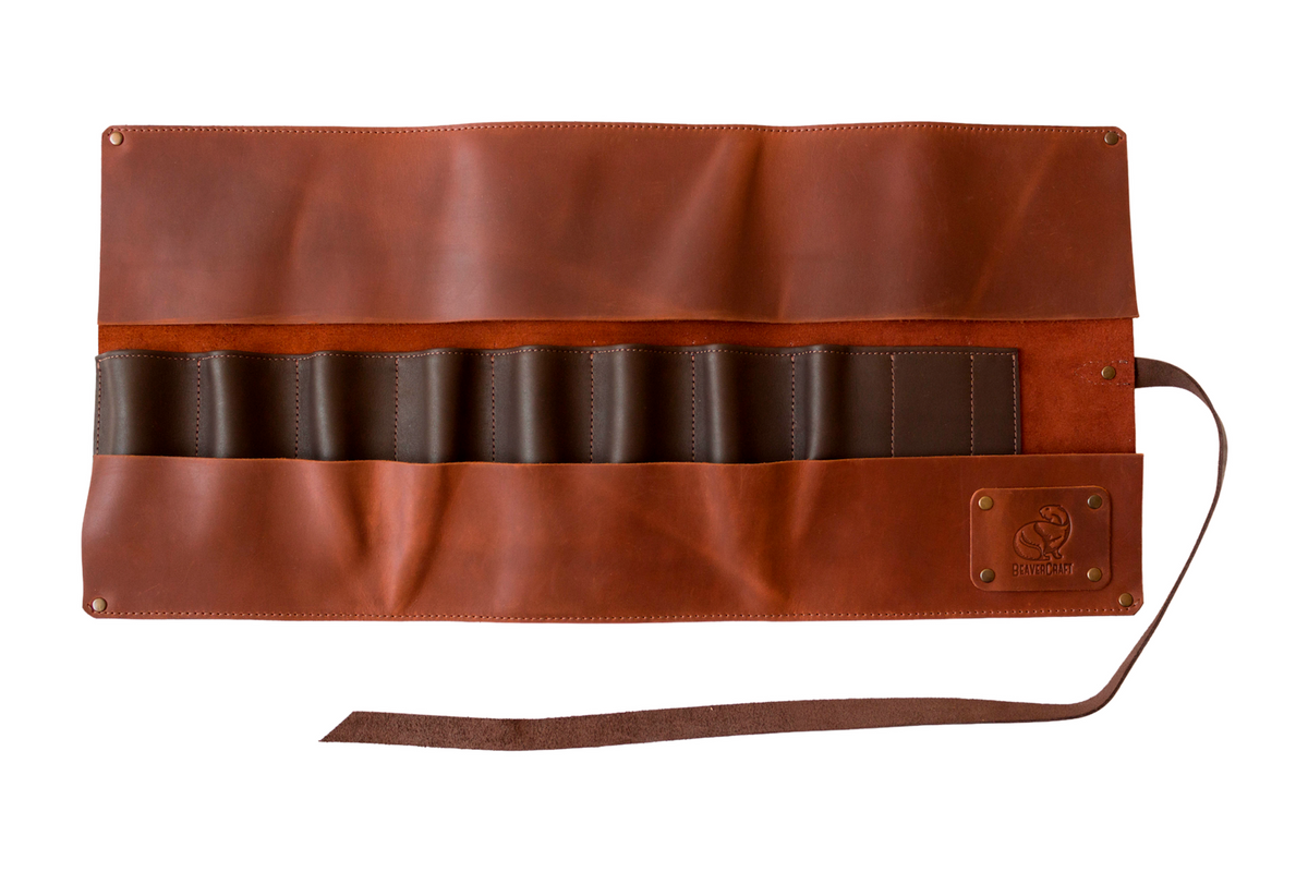 TR8X Leather Tool Storage Roll for Tools – BeaverCraft Tools