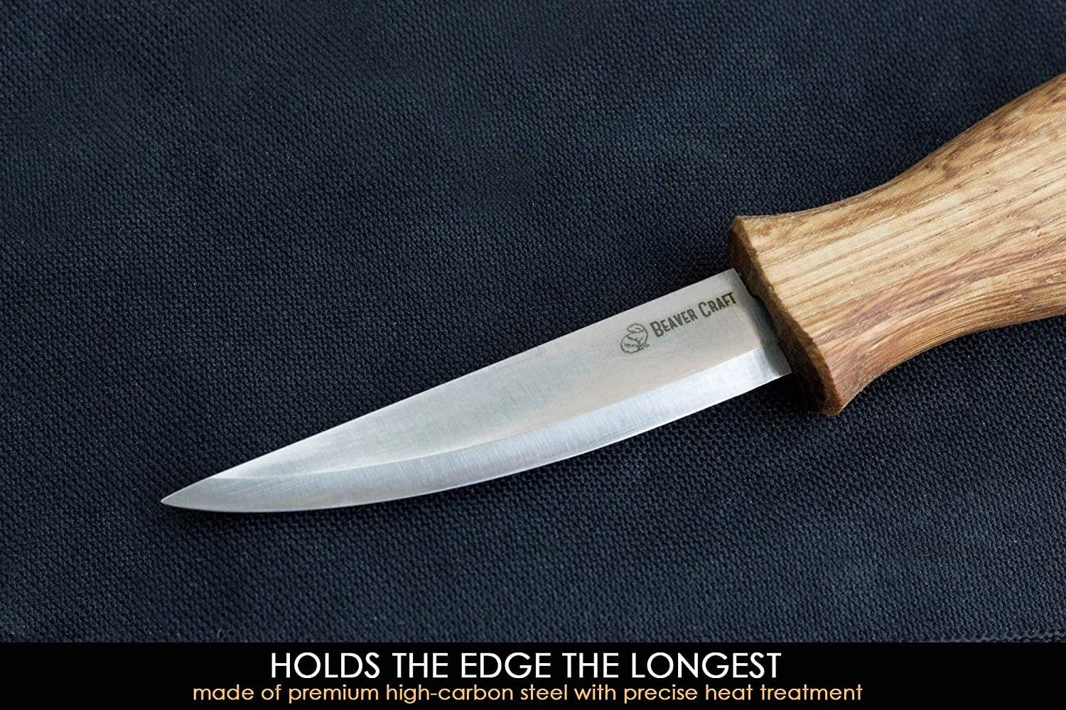 BeaverCraft Sloyd Knife C4 3.14 inch Wood Carving Sloyd Knife for Whittling and Roughing for Beginners and Profi - Durable High Carbon Steel - Spoon