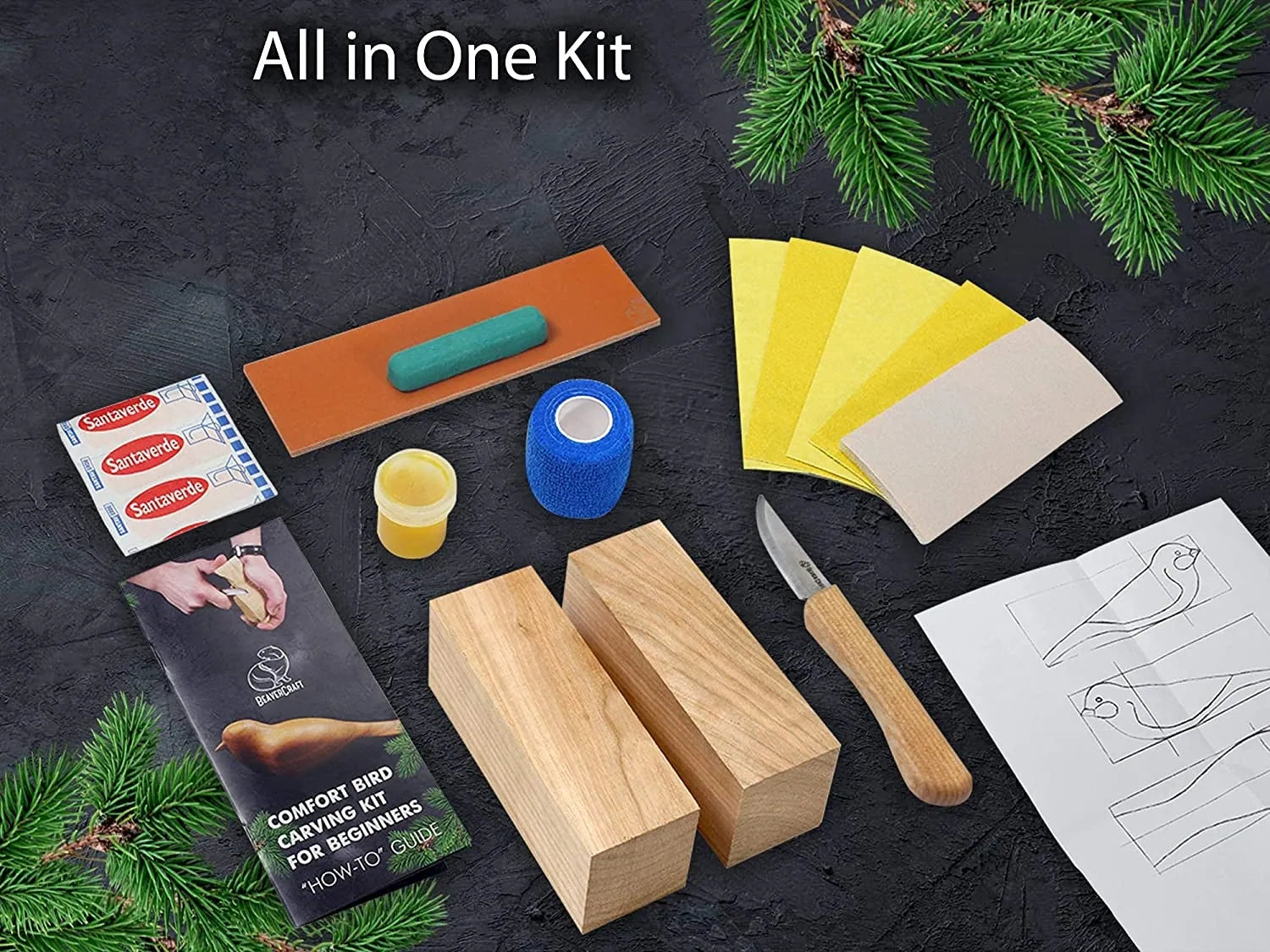 Whittling kit for kids, beginners, basics, projects. Bird carving supplies  – BeaverCraft Tools