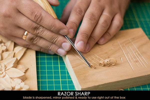 V shaped carving chisel | V chisels wood carving tool - BeaverCraft ...