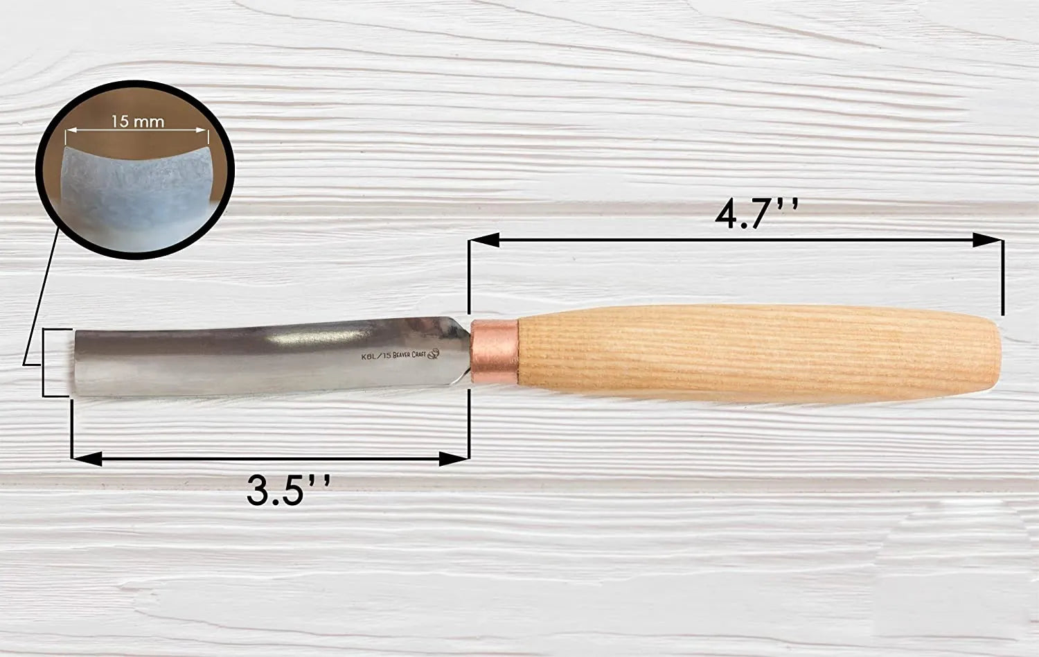 Small compact bent gouge