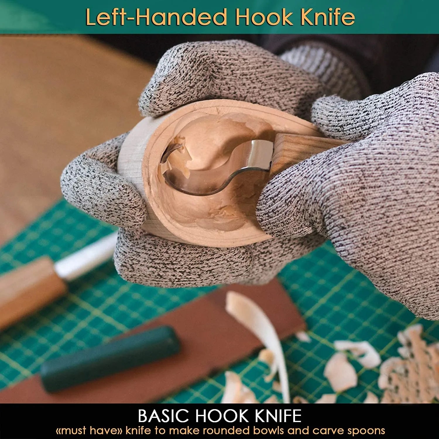 Buy S09L – Set of 4 Knives in Tool Roll (Left handed) online - BeaverCraft  – BeaverCraft Tools