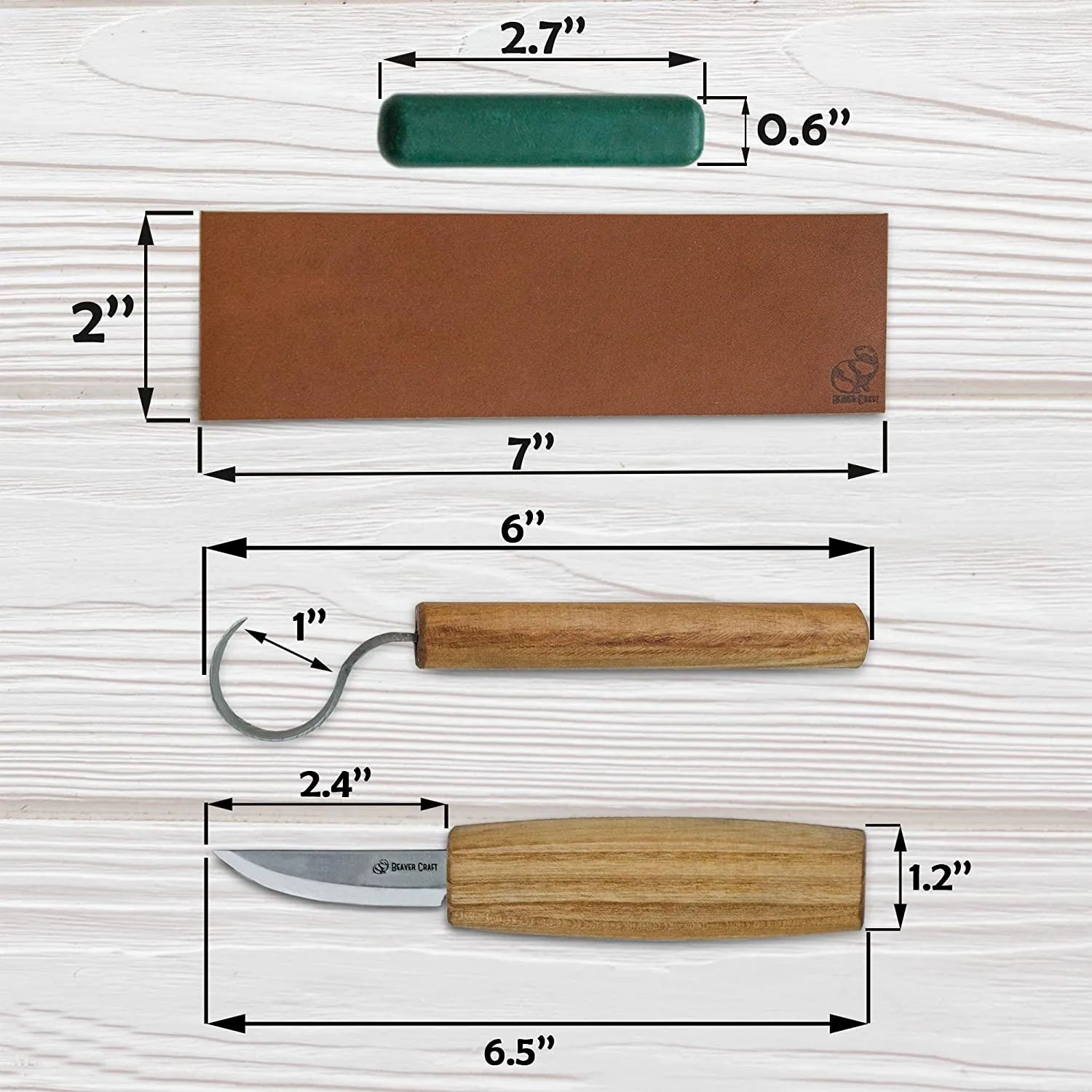 Tools for cutting spoons from a wood