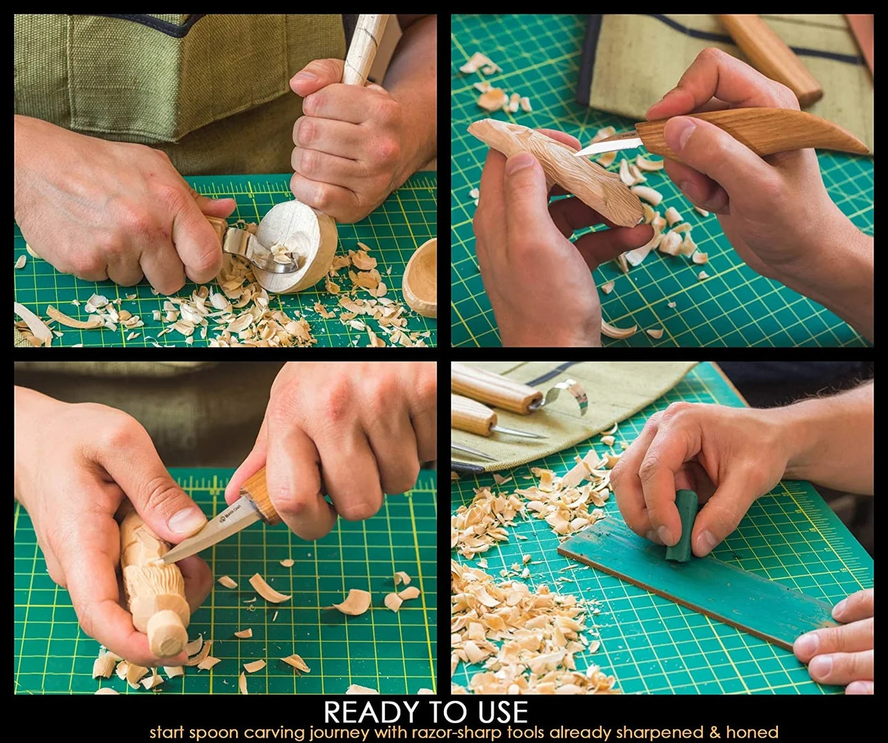 Small spoon carving knife kit for left handed BeaverCraft – BeaverCraft  Tools