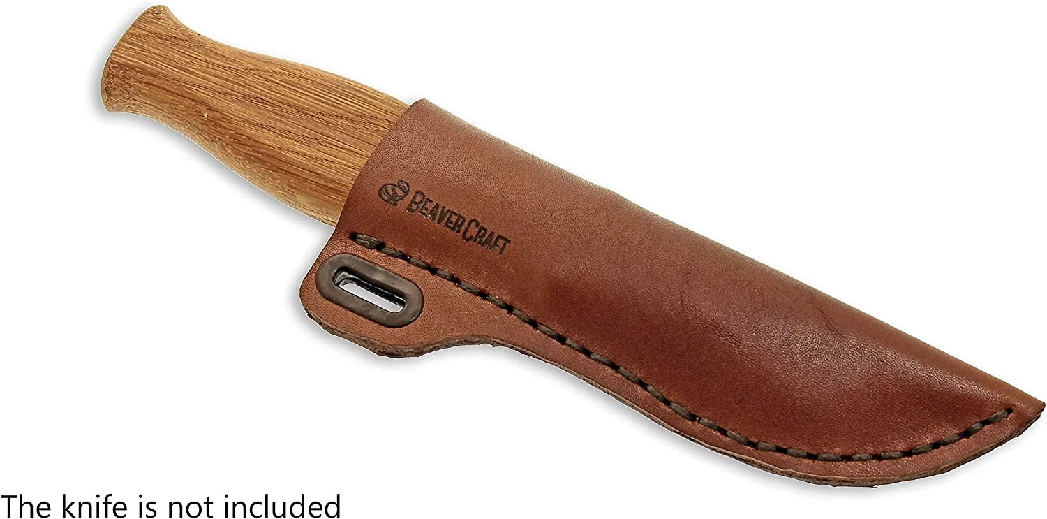 BeaverCraft Drawknife 3mm with Leather Sheath