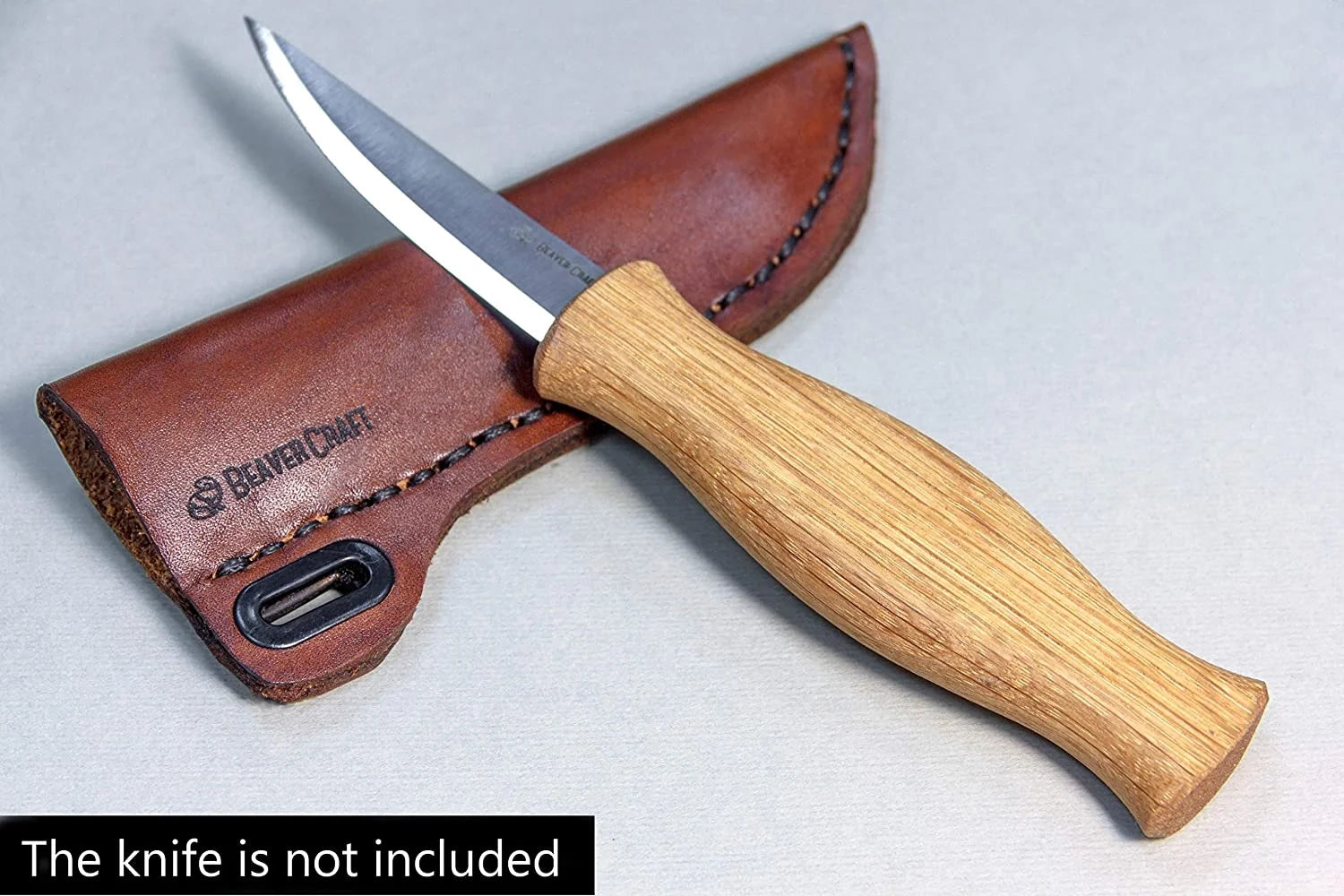 BeaverCraft Sloyd Knife C4S 3.14 inch Wood Carving Sloyd Knife with Leather Sheath for Whittling and Roughing for Beginners and Profi Durable High