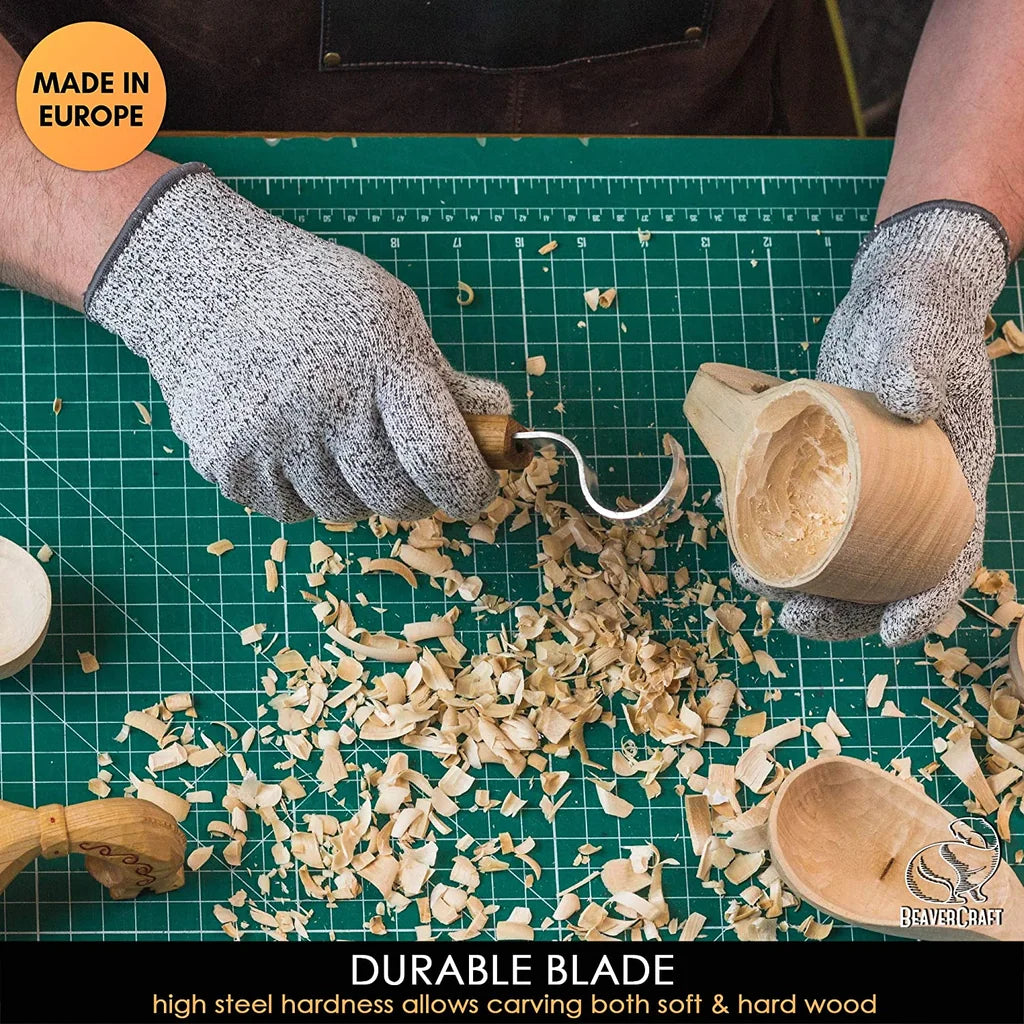 BeaverCraft Wood Carving Sloyd Knife with Oak Handle – Buckleap