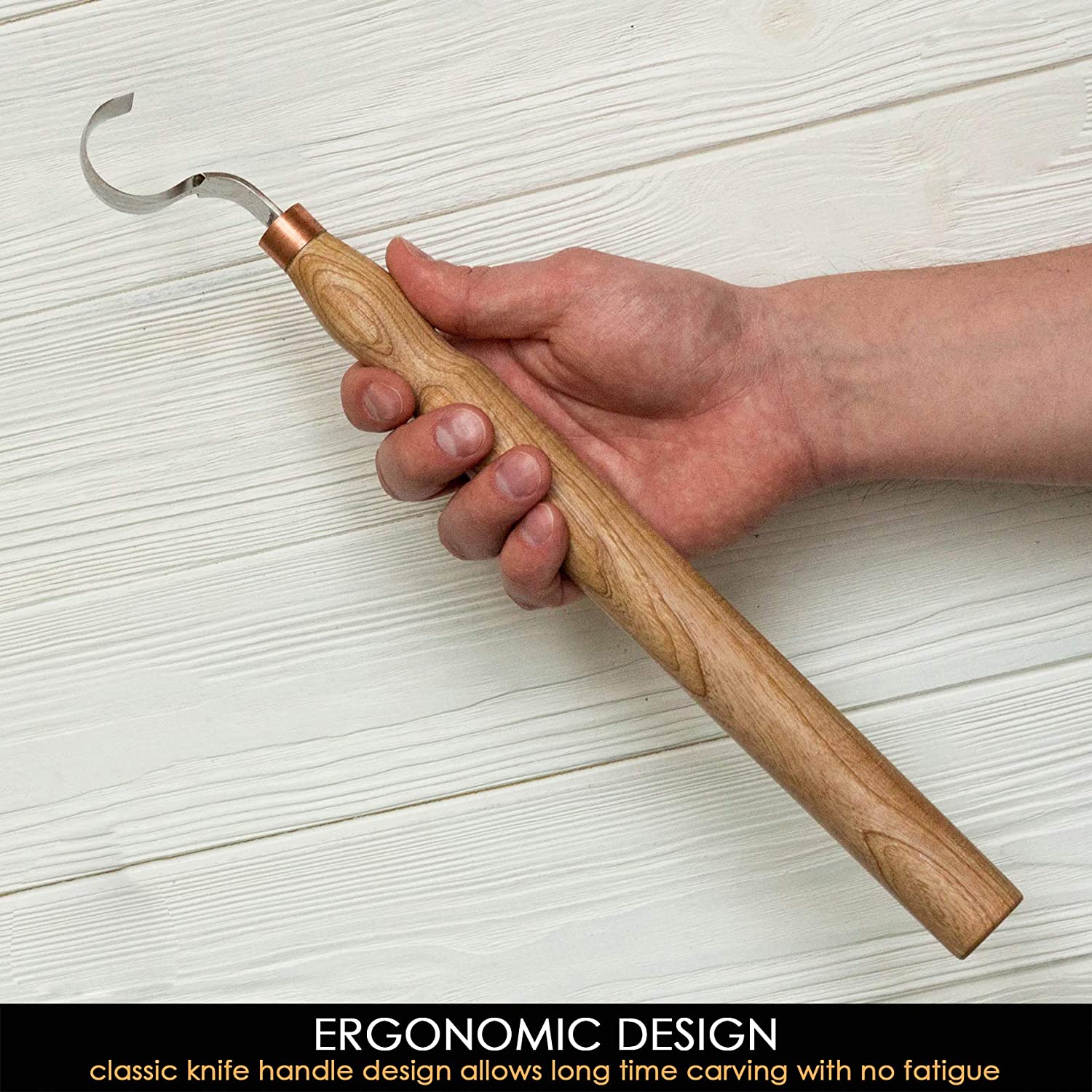 SK2Long – Löffelschnitzmesser mit langem Griff