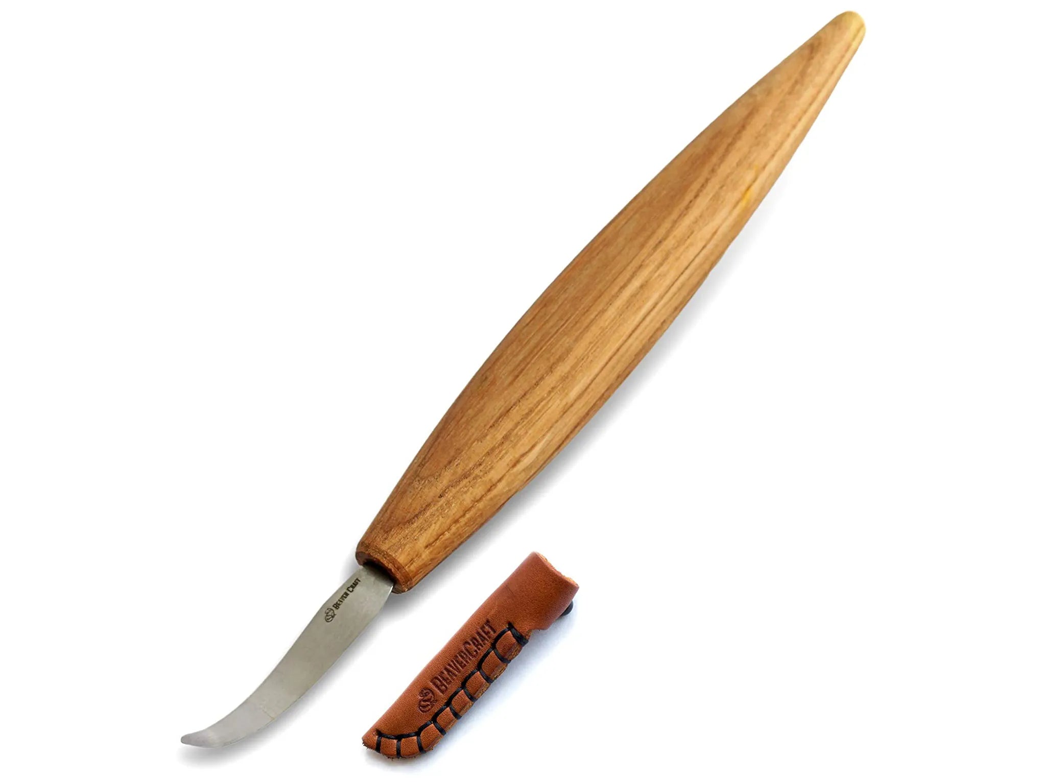 BeaverCraft Wood Carving Hook Knife SK1 Wood Carving Whittling Knife C17P  Carving Spoons Kuksa Bowls and Cups Spoon Carving Tools