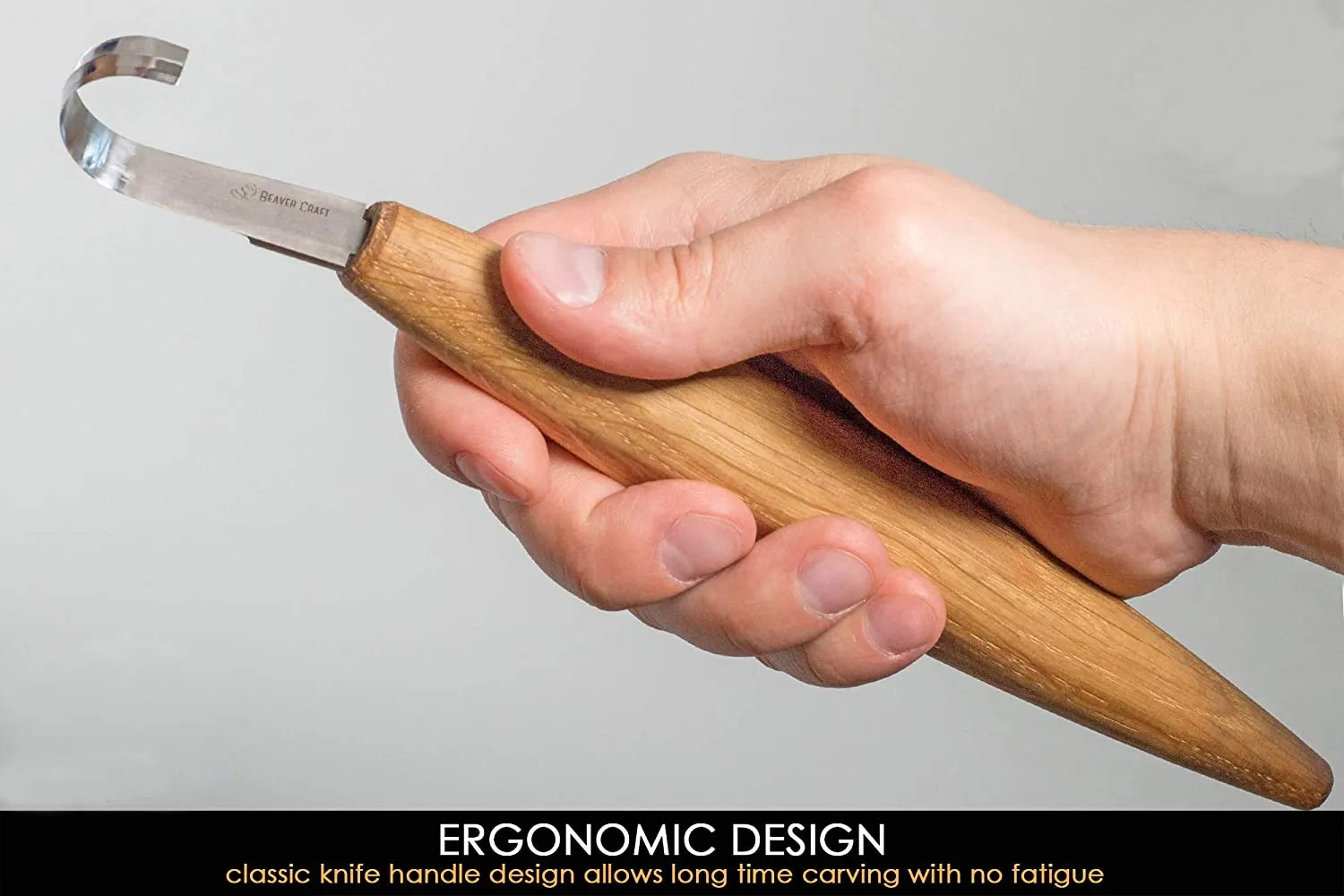 Spoon Carving Hook Knife with octagonal handle - The Spoon Crank