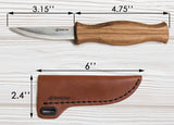 C4S - Whittling Knife with leather sheath