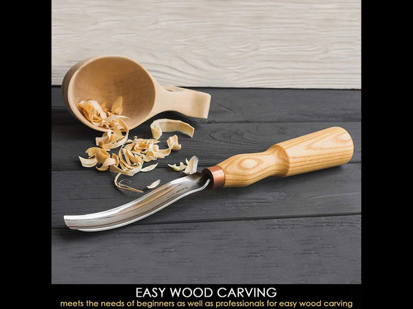 Bent gouge wood carving | long bent gouge chisel - BeaverCraft ...