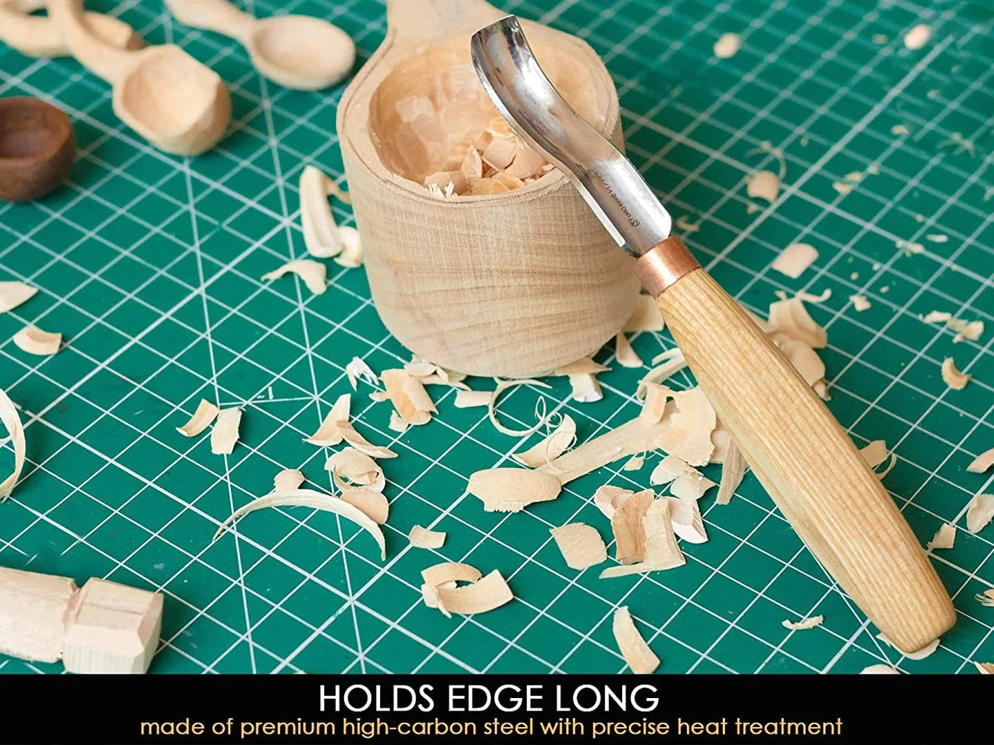 Buy bent gouge wood carving chisel online - BeaverCraft – BeaverCraft Tools