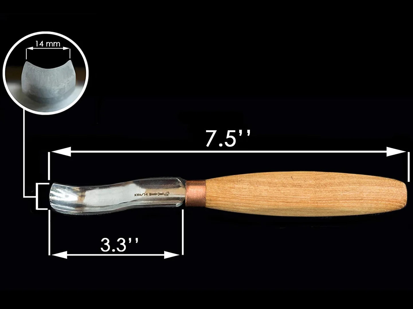 Buy bent gouge wood carving chisel online - BeaverCraft – BeaverCraft Tools