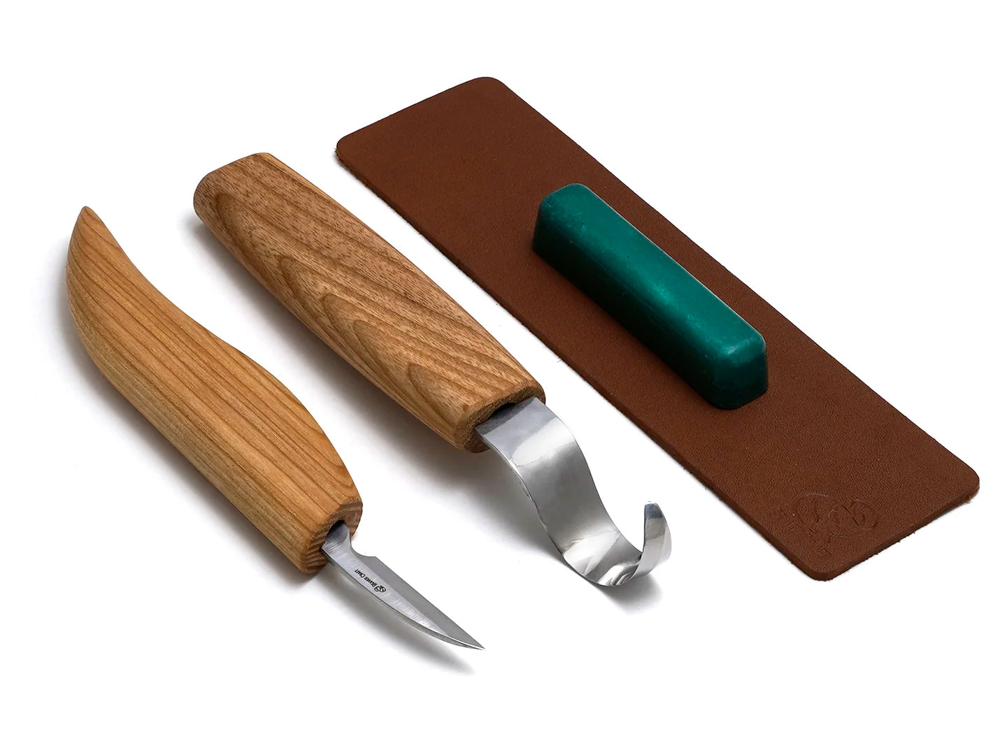 S02L - Löffelschnitzset mit kleinem Messer (Linkshänder)