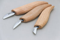 3-Piece Wood Carving Set – Wood Carving Knives for Detail Work in Tool Roll – S06