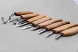 S08L - Holzschnitzerei-Set mit 8 Messern (Linkshänder)