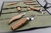 S08L - Holzschnitz-Set mit 8 Messern (Linkshänder)