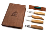 S09L book - Set of 4 Knives in a Book Case (left-handed)