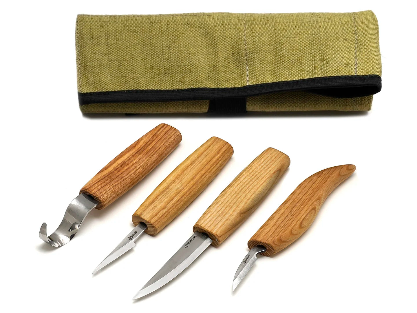Buy S09 – Set of 4 Knives in Tool Roll online - BeaverCraft – BeaverCraft  Tools
