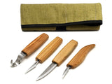 S09 - Set of 4 Knives in Tool Roll