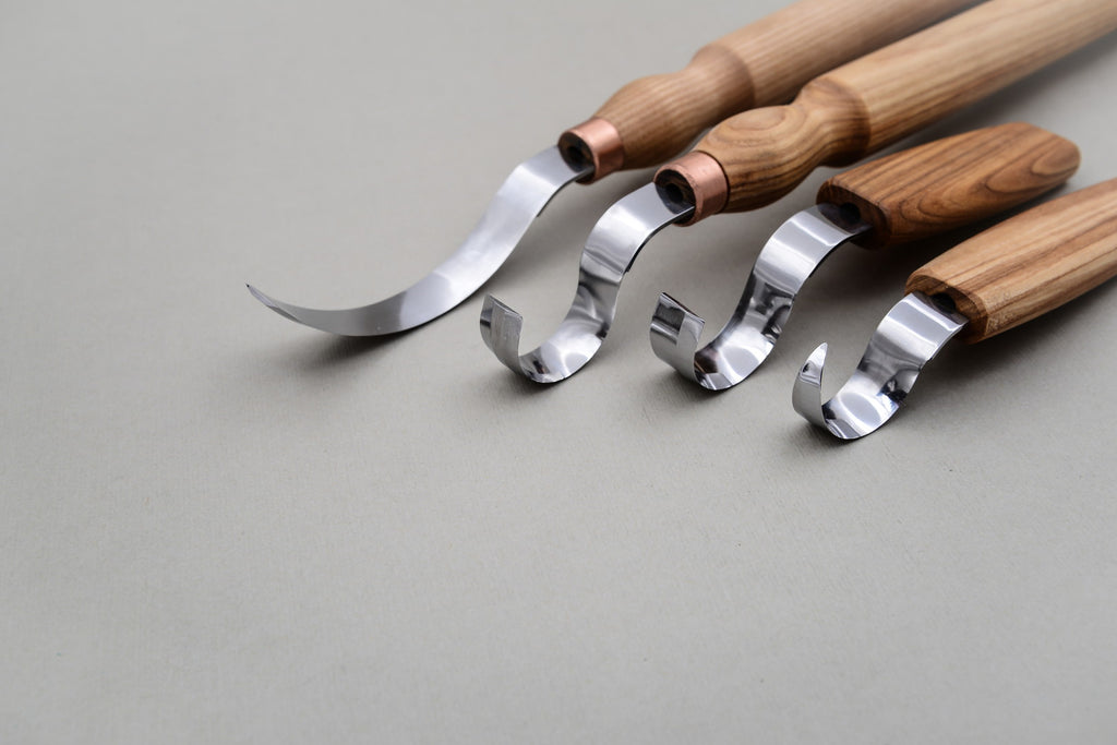 Hook knife carving set of 4 Tools online knife with hook BeaverCraft Tools