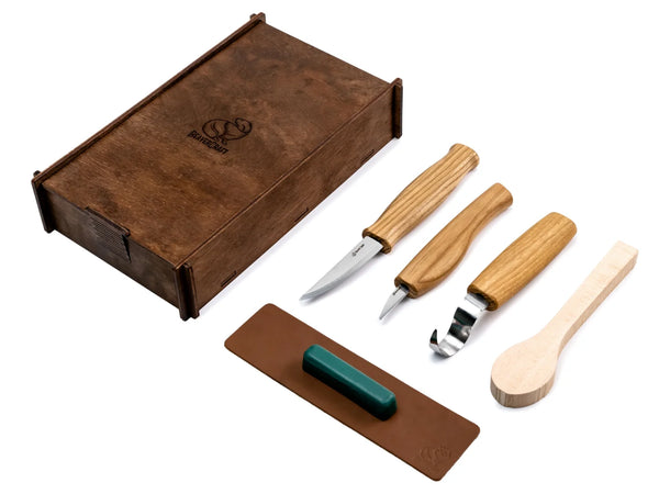 S13LBOX - Spoon Carving Set In a Box (Left-handed)