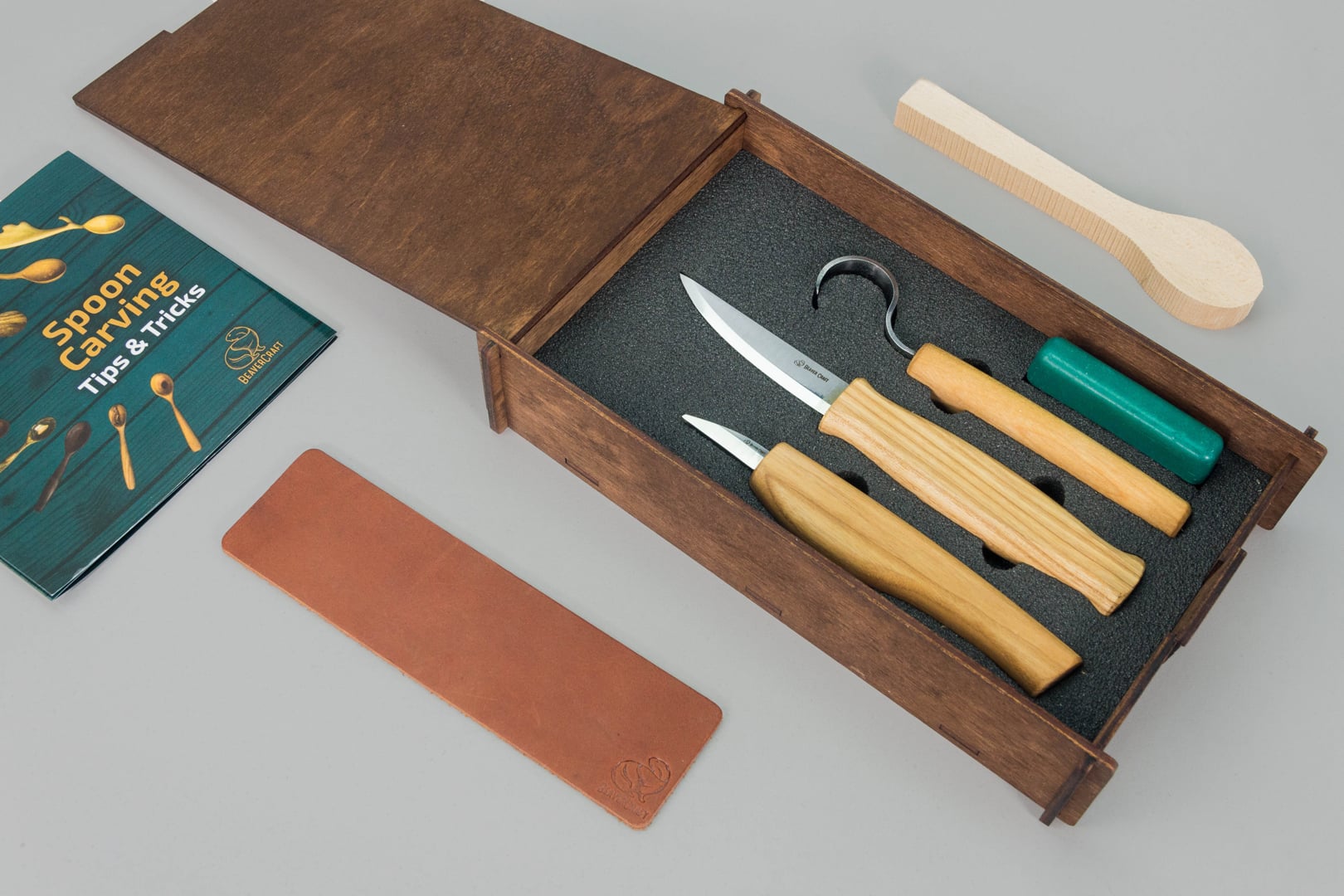 S13LBOX - Spoon Carving Set In a Box (Left-handed)
