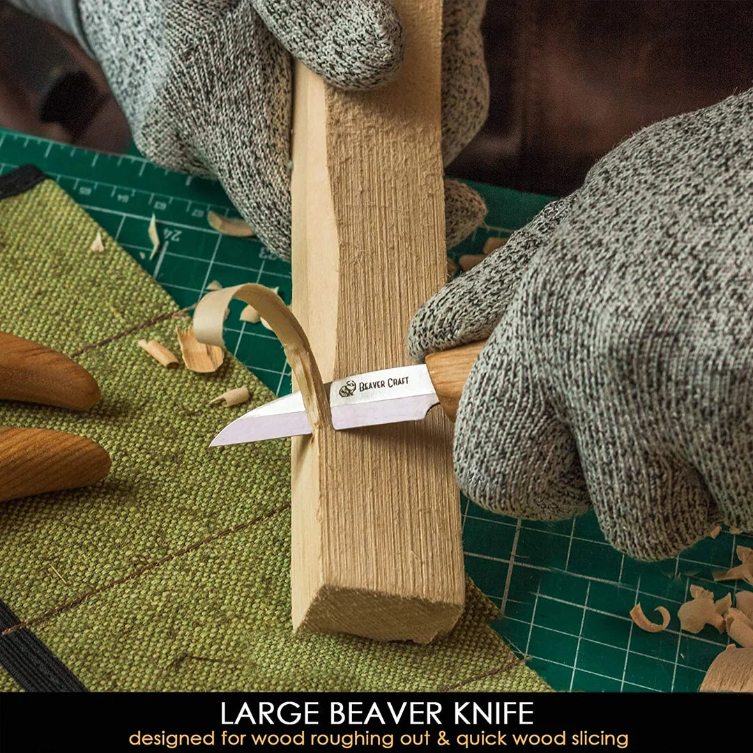 BeaverCraft Wood Carving Detail Knife C8 1.5 inch Whittling Knife for Detail Wood Carving Craft Knife - Chip Carving Knife Wood Carving Tools for