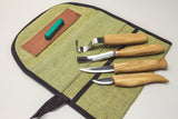 S43 – Professionelles Set zum Schnitzen von Löffeln und Kuksa mit Messern und Streichriemen