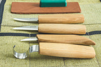 S48L - Holzschnitzwerkzeug-Set zum Löffelschnitzen (Linkshänder)
