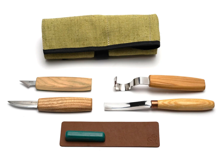Ensemble d'outils de sculpture sur bois pour sculpture de cuillère avec ciseau compact - S49