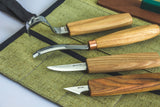 S49 – Holzschnitzwerkzeug-Set zum Löffelschnitzen mit kompaktem Meißel