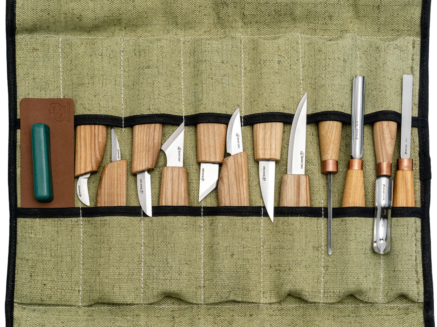 Wood Carving Set of 12 Knives in Tool Roll BEST SET of Woodcarving