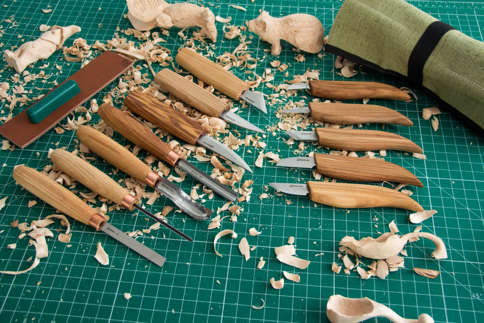 Professional Woodcarving Set of 4 Knives S51 Beavercraft -  Denmark