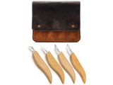 S56 – Chip Carving Knives Set in Leather Roll