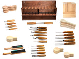 Extensive wood carving set