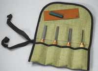 4-Piece Wood Carving Tool Set – Wood Carving Gouge Chisel Set in Tool Roll – SC02