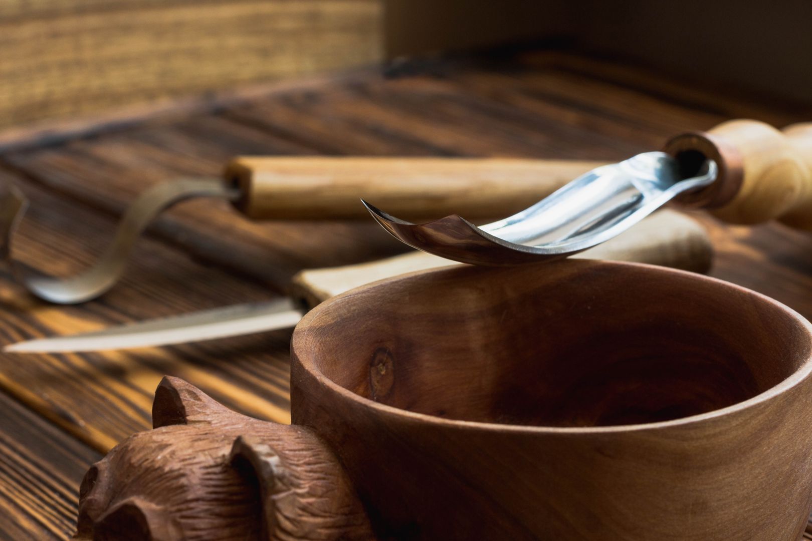 BeaverCraft Wood Spoon Carving Tools Kit S14x Deluxe - Spoon Carving Knives  Hook Knife Wood Carving Spoon Knife Set Bowl Kuksa Whittling Carving Gouges  Kit 