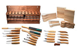 Extended wood carving set